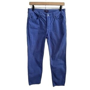 NYDJ Mid Rise Chino Style Straight Leg Jeans Size 6 Petite Excellent Condition